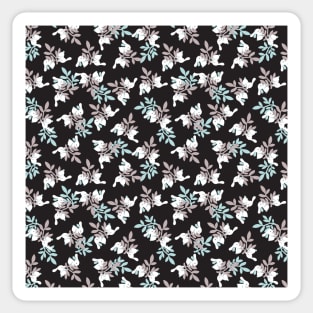 Happy Bunnies and Floral Graden Pattern Sticker